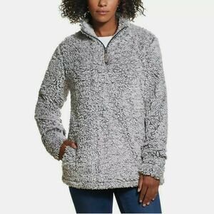 Weatherproof Vintage Ladies' Sherpa Pullover in a gray